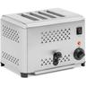 Royal Catering - Tostapane - 1.800 w - 4 fette Tostapane acciaio inox Tostapane