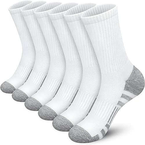Herren 5 Paare Mehrfachpackungen Socken Socken Stricken Laufsport Socken Freizeitsocken Schwarz Weiß Farbe Farbblock Solide / einfarbig Sport Natur Täglich Urlaub Grundlegend Mittel Frühling Herbst Image