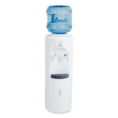 Avanti Cold and Room Temperature Water Dispenser, 3-5 gal, 11.5 x 12. 5 x 34, White (AVAWD360) Each Water Coolers