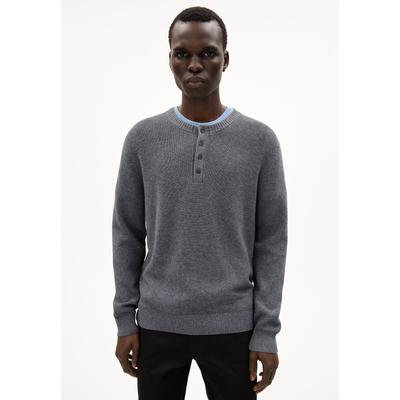 SAANTIAGO | Pullover Regular Fit aus Bio-Merinowoll Mix - grau (L) Image