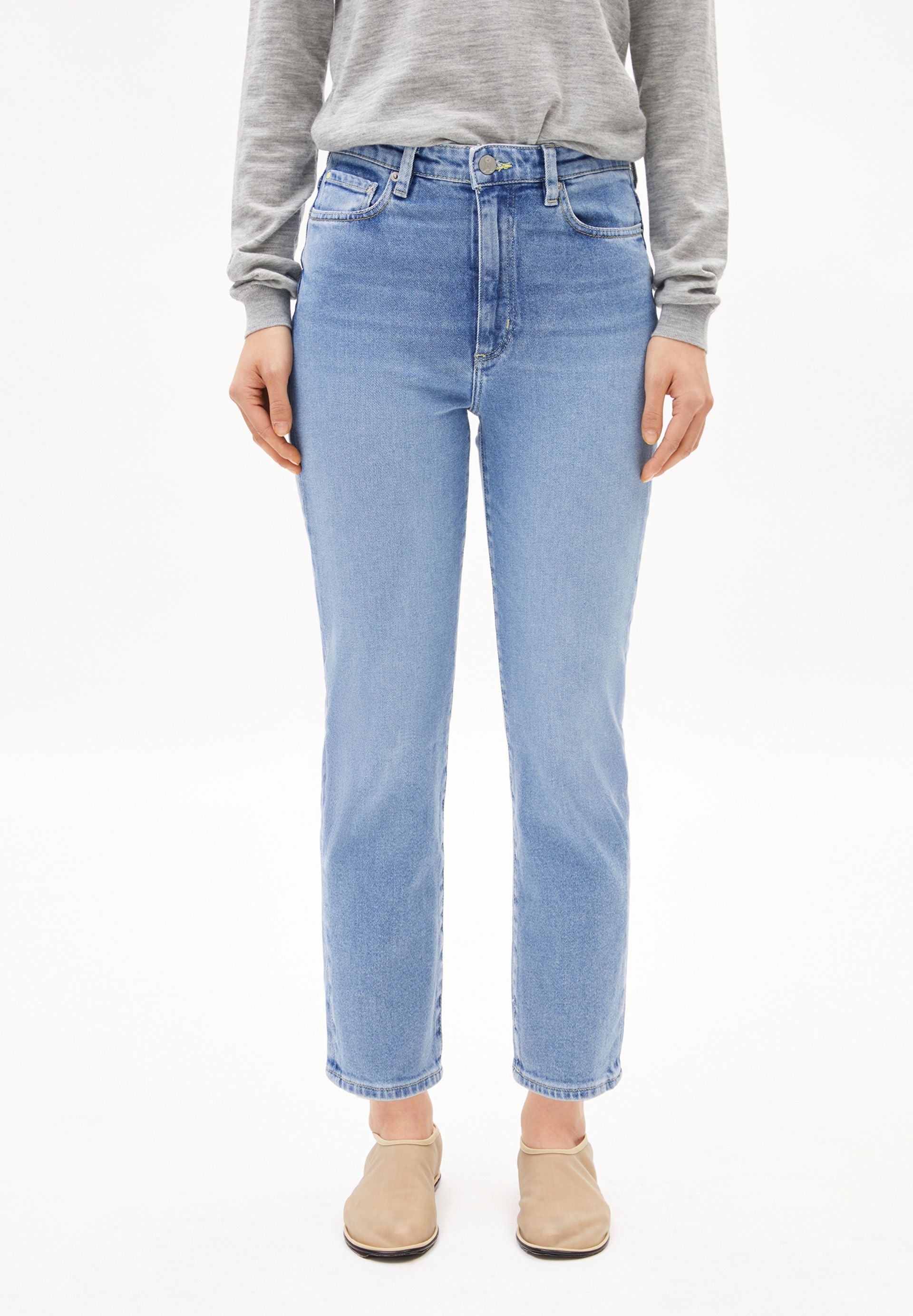 LEJAANI | Slim Jeans Bio-Baumwoll Mix X-Stretch - blau (31-32)