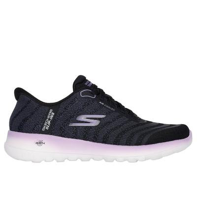 Skechers Women's Slip-ins: GO WALK Joy - Juneau Sneaker | Size 7.5 | Black/Lavender | Textile/Synthetic | Vegan | Machine Washable