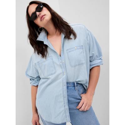Gap Blue Chambray Denim Oversized Shirt