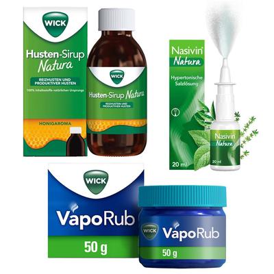 Erkältungspaket plus Natur: Wick Husten, Nase, Inhalieren 1 St Kombipackung Image