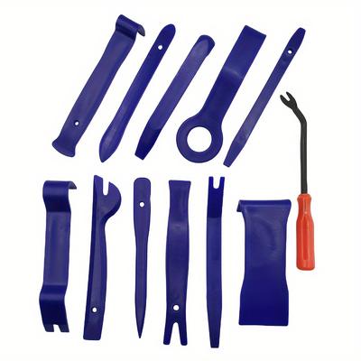 TEMU 12pcs Car Trim Removal Tool Kit - Versatile Auto Interior & Audio Disassembly Set For Door Panels, Dashboards & More Image