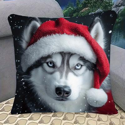 "TEMU Christmas 18x18" Double-sided Pillowcase - For Sofa, & Bedroom Decor, Washable Zip , For Christmas" Image