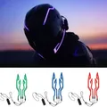 Luce per casco moto 4 in 1 EL Light 3 modalità Luce per casco a LED Segnale di guida notturna Kit di accessori per la decorazione della striscia del casco