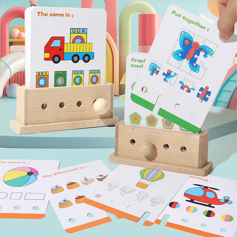 Logic Puzzle Game Educational Toy Set for Kids Logic Unlocking Game Alphabet Learning Activities Preschool Skills Development