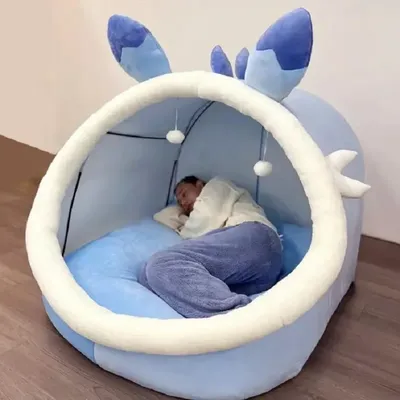 Human cat nest oversized children lazy sofa bed game tent nest birthday gift cartoon plush sleeping bag