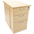 Le Caisson Hauteur Bureau 80 Cm T.1316 Hêtre - Manutan Expert