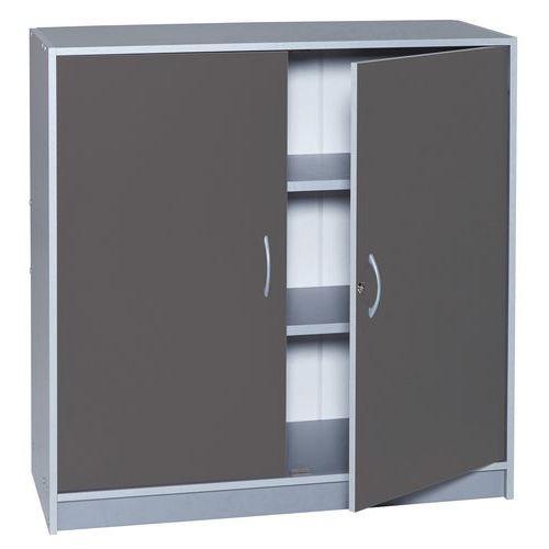 Armoire Bureau H 105cm Corps Coloris Alu Portes Coloris Anthracite - Manutan Expert