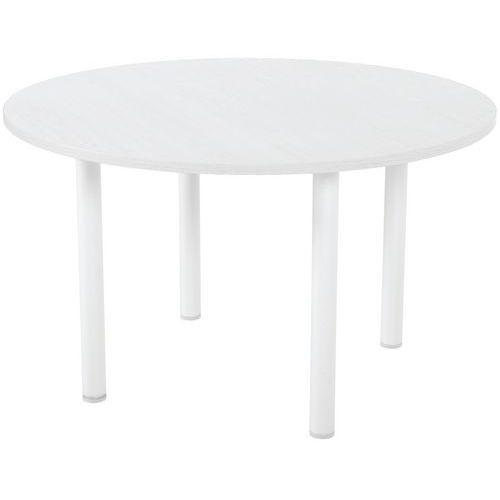 Table Ronde Azari Ø100 4 Pieds Blanc/blanc - Simmob