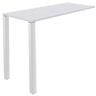 table lounge 2 pieds l80 x p80 x h105 blanc / blanc