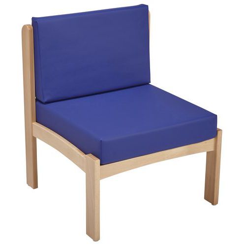 Chauffeuse Autize Structure Naturel Pvc 9432 Bleu - Manutan Expert