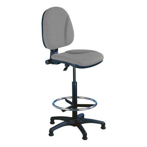 chaise de travail ergonomique avec patins gris