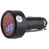 2-in-1-Voltmeter + Thermometer für Auto, lkw, Bus, Motorrad, Batteriespannung, digitaler