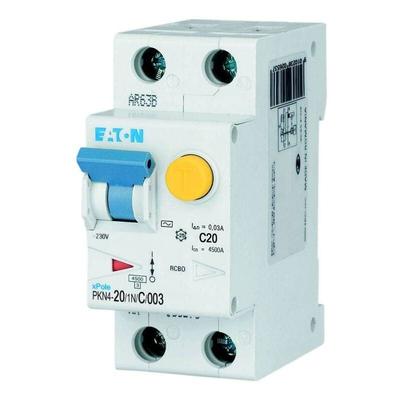 Fehlerstromschutzschalter 20A 1P+N 4,5kA 30mA Kurve c Typ ac 2M 2371011 - Eaton Image