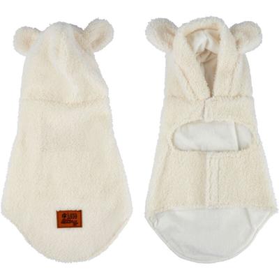 Hundejacke Teddyfleece mit Ohren beige Gr. M 6ANI1399T35