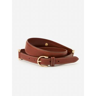 J.McLaughlin Women's Danica Leather Belt Cognac, Size Large