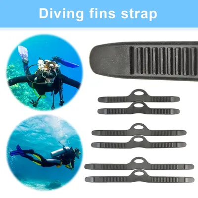 1 Pair Scuba Diving Fins Strap Fins Replacement Buckle Strap Adjustable Flippers Strap for Scuba