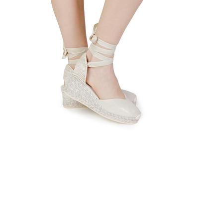 Baumwoll-Espadrille-Sandalen