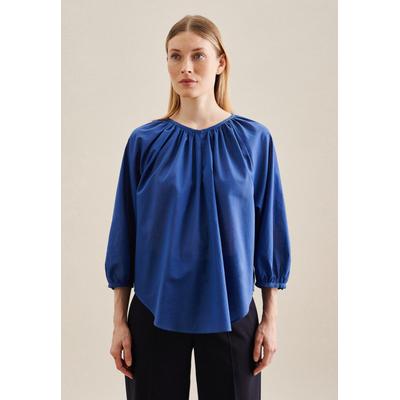 Shirtbluse Damen Mittelblau