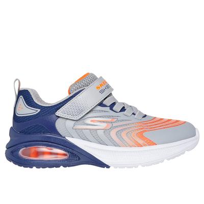 Skechers Boy's Microspec Max Advance - Vortivox Sneaker | Size 10.5 | Gray/Navy | Textile/Synthetic