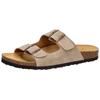 Pantolette LICO "Pantolette Alvaro", Gr. 37, braun, Leder, Schuhe