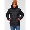 Daunenjacke POLARINO, Herren, Gr. 52, schwarz, Web, Obermaterial: 100% Polyamid. Futter: 100% Polyester. Wattierung: 80% Daunen, 20% Federn, sportlich, Langarm mit Klettverschluss, Jacken, für den Winter, aus leichtem Webmaterial