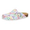 Clog LICO "Clog Bioline Clog Print", Gr. 39, weiß, Synthetik, Schuhe
