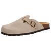 Hausschuh LICO "Clog Pedro", Gr. 45, grau, Leder, Schuhe