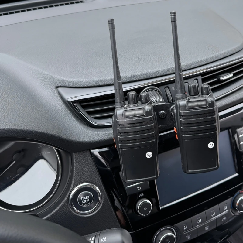 Verbesserte Radio Auto Halterung Tasse Unterstützung Doppel Gerät Fahrzeug Unterstützung Auto Walkie-Talkies Halterung für Image