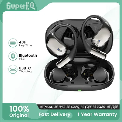 Oneodio SuperEQ T44 Bluetooth 5.3 kabellose Kopfhörer, offenes Ohr, OWS-Kopfhörer, Headset-Ohrhörer, 40 Stunden Wiedergabe, 4 ENC-Mikrofon Image