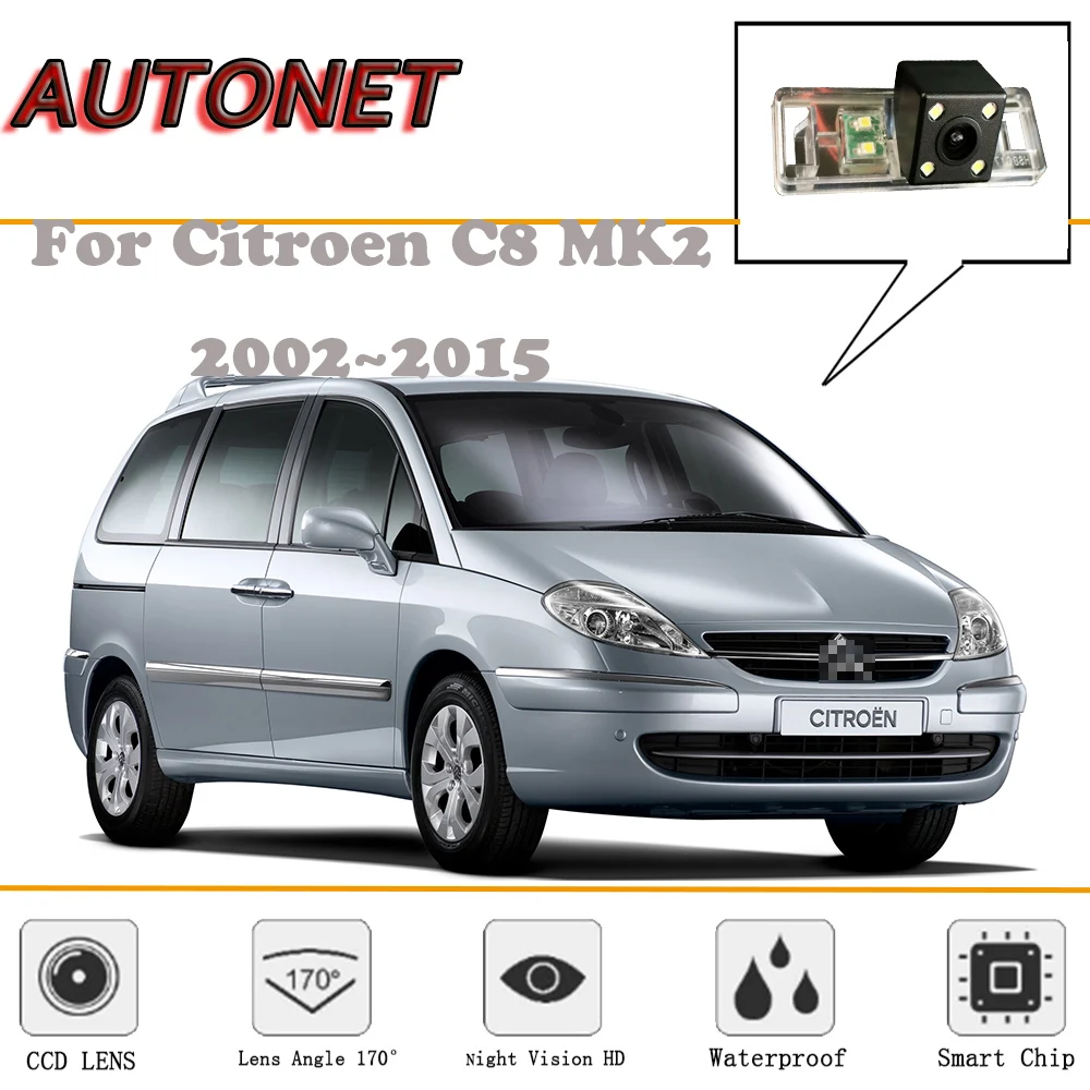 AUTONET Rückansicht kamera Für Citroen C8 MK2 2002 ~ 2015 Für Lancia Zeta/Nachtsicht/Reverse Kamera /Backup/lizenz platte kamera Image