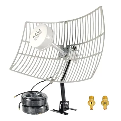 2x2MIMO Parabolic Grid Antenna Kit,Boost 3G,4G,5G Signal für Router,Gateways&Home Internet auf T-Mobile,Verizon,AT&T,698-6000MHz