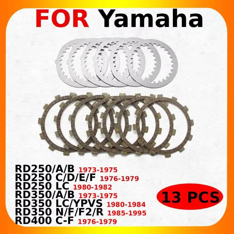 Motorrad Kupplung Reibung Platten Disc Set Für Yamaha RD250 RD350 RD400 A/B/C/D/E/F/LC/YPVS/N/F2/R C-F 360-16325-00 Moto Teile