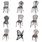New Hot Waterproof Patio Garden Outdoor Cast Aluminum Chair Luxury Garden Disassembly Single Chair Small Balcony Furniture