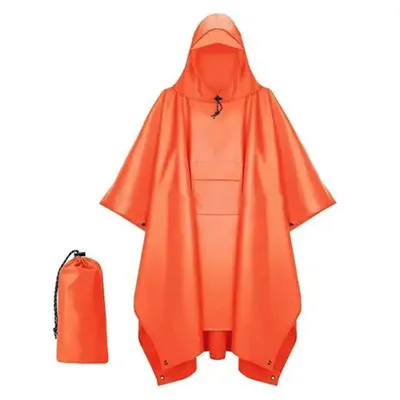 Outdoor 3 In 1 Military Raincoat Hooded Sleeve Waterproof Rain Poncho Motorcycle Rain Cover Camping Hiking Travel Rainwear Tent