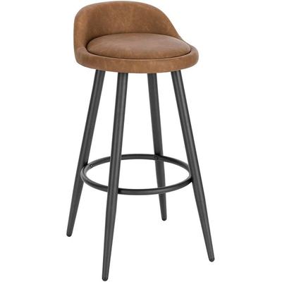 Woltu - Barhocker 1er Set Barstuhl Hocker Tresenhocker Bistrohocker Designer Hocker mit Lehne und Image