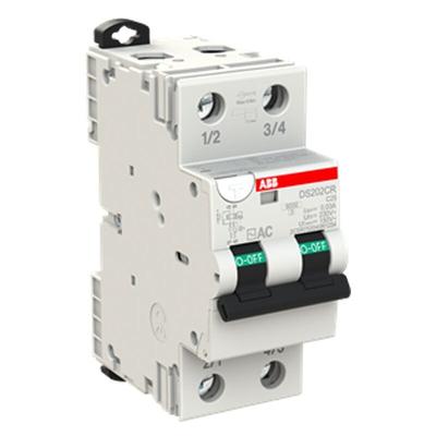 Fehlerstrom und Leitungsschutzschalter 2-polig 25A 30mA ac Typ 6kA 2 Module DS202CRC25AC30 - ABB Image