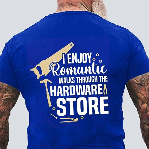 Ich genieße romantische Spaziergänge durch den Baumarkt Herren Lustiges DIY Hobby Grafik T-Shirt