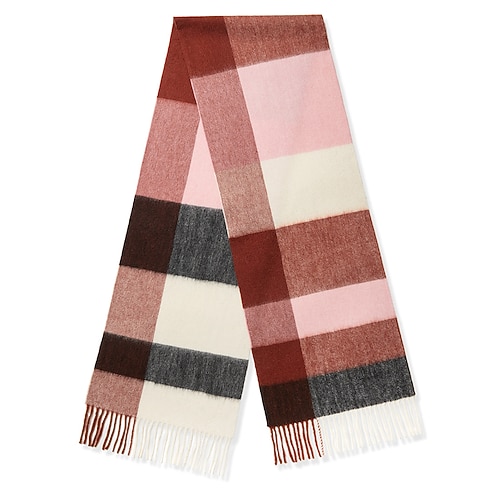 Herren Rechteckiger Schal Schule Weihnachten Outdoor Rosa Rote Schal Image