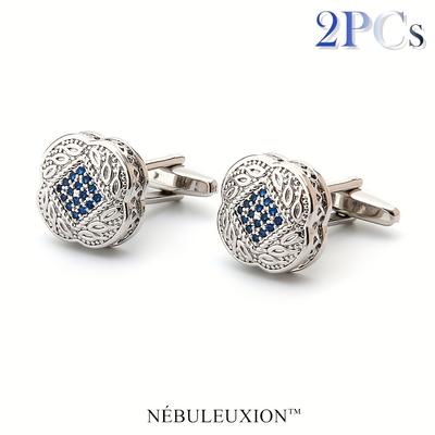 TEMU 2pcs Cufflinks, For ///, For Men