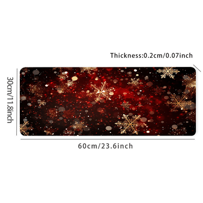 TEMU Mouse Pad - Red & , , For And Office Desk, 35.4x15.7