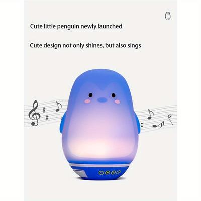 TEMU Penguin Patting Light Breathing Light Mode Can Play White Noise. It In The Bedroom To . High Quality Silicone Material Better And . Turning On The Light Is Better Than Turning It Off