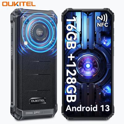 "TEMU Oukitel Wp36 Rugged Smartphone 13 Phone - 16gb+128gb Mobile Phones, 128db Super Speaker, 10600mah Battery, 6.52" Fhd+, 13mp+5mp, 4g , Nfc/otg/face Recognition/ip68/id-black"