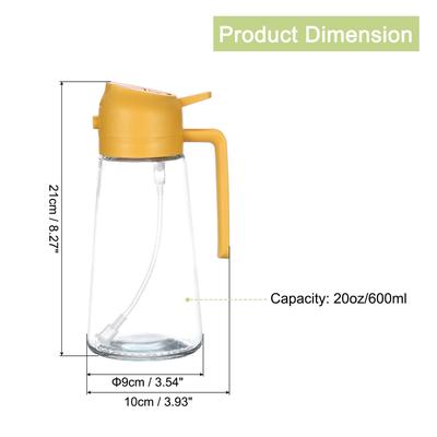 2 In 1 Oil Sprayer Bottle, Glass Olive Oil Dispenser, Spray Bottle