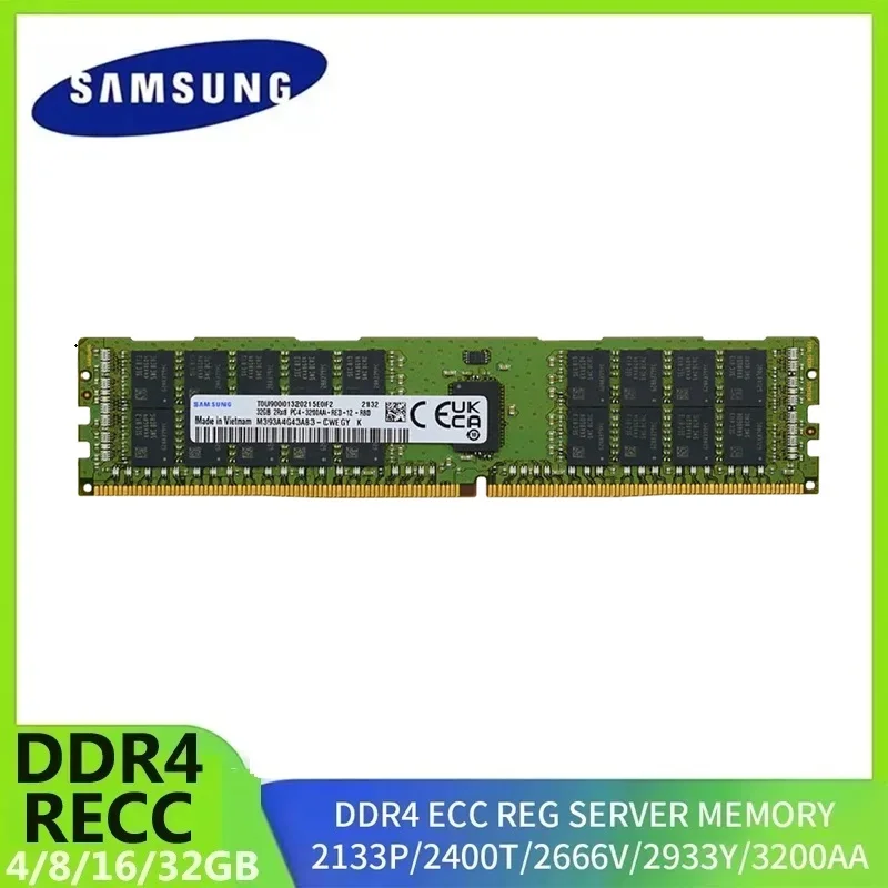 Samsung Server DDR4 Speicher Ram ECC REG RAM 32GB 16GB 8GB RECC Unterstützung X99 Motherboard RECC 3200AA 2933Y 2666V 2400T 2133P Server Image