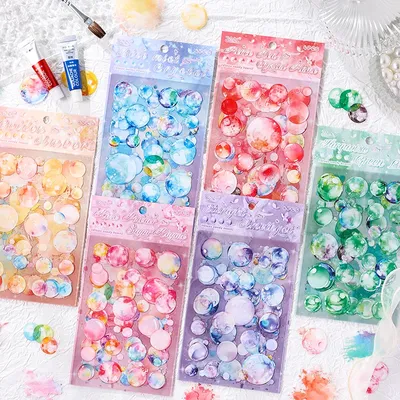 6 stil 4 Teile/beutel Glasierte Zucker Herz Serie Aufkleber Pack Kreative Material Dekoration DIY Handbuch Scrapbooking Telefon Fall Karte Image