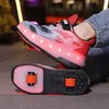 Kinder-Rollschuhe, 2 Räder, Skating-Sneaker, fliegender Schuh, LED-Lampe, atmungsaktiv, für Jungen, Mädchen, Kind, Geschenk, Outdoor, Herbst, Größe 29–40